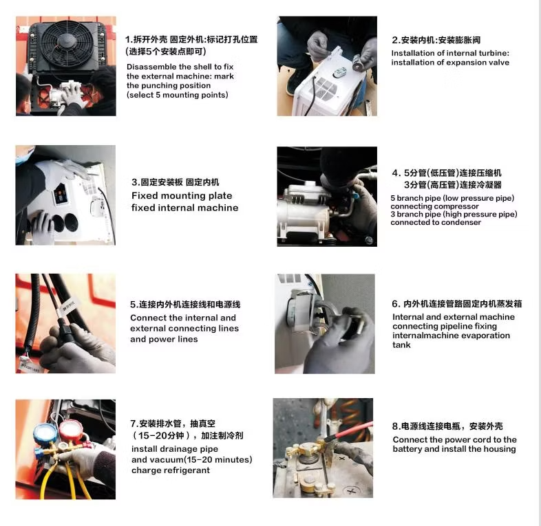 12V Battery Operated Truck Sleeper Air Conditioner – Rear Mounted Split Parking AC for Trucks - Image 4